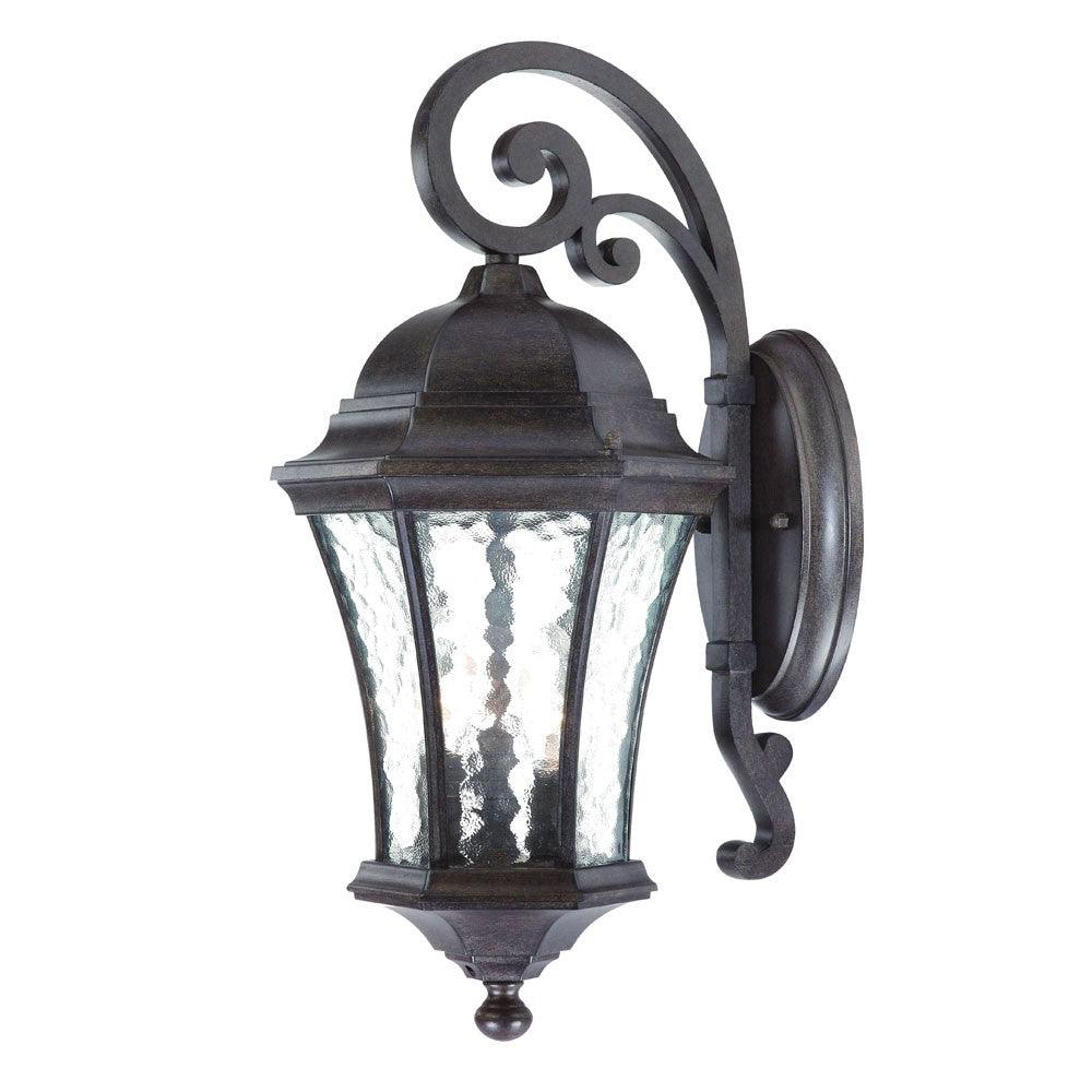 XL Antique Black Tapered Hanging Lantern Wall Light - AFS