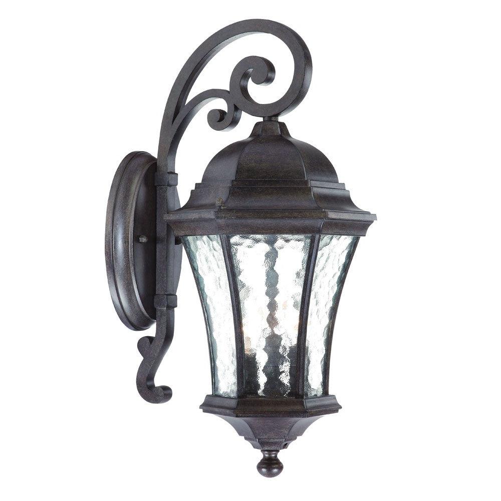 XL Antique Black Tapered Hanging Lantern Wall Light - AFS