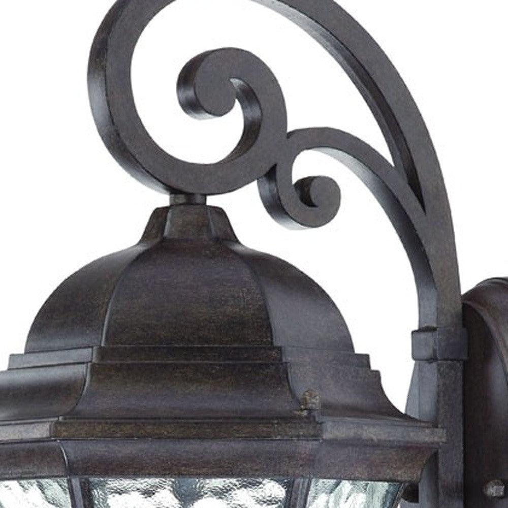 XL Antique Black Tapered Hanging Lantern Wall Light - AFS