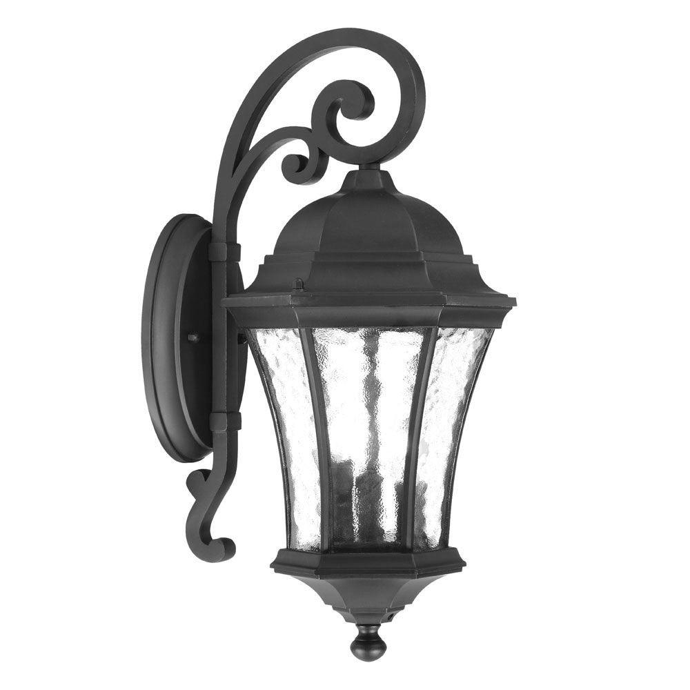 XL Matte Black Tapered Hanging Lantern Wall Light - AFS