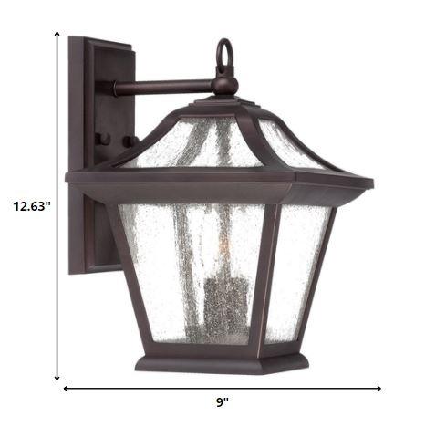 XL Antique Bronze Birdhouse Shape Outdoor Wall Light - AFS