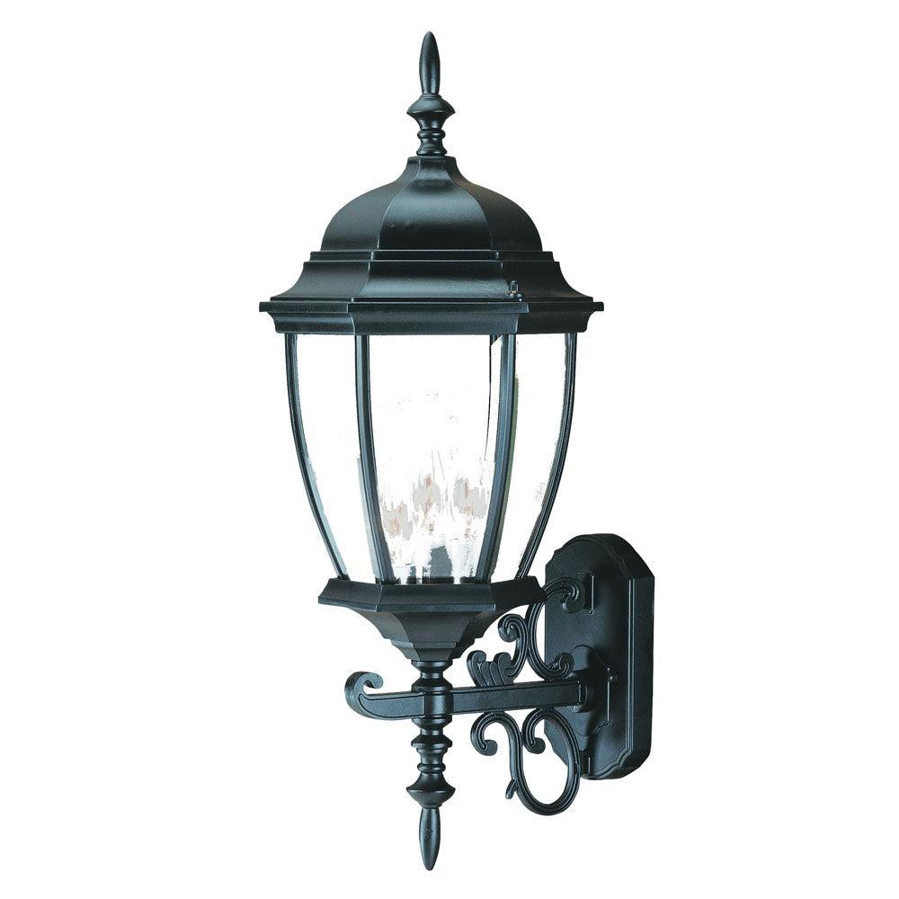 Matte Black Ornamental Lantern Wall Light - AFS