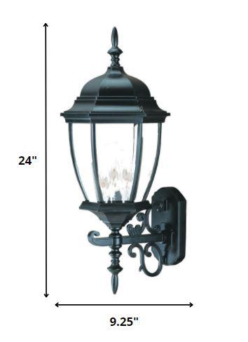 Matte Black Ornamental Lantern Wall Light - AFS