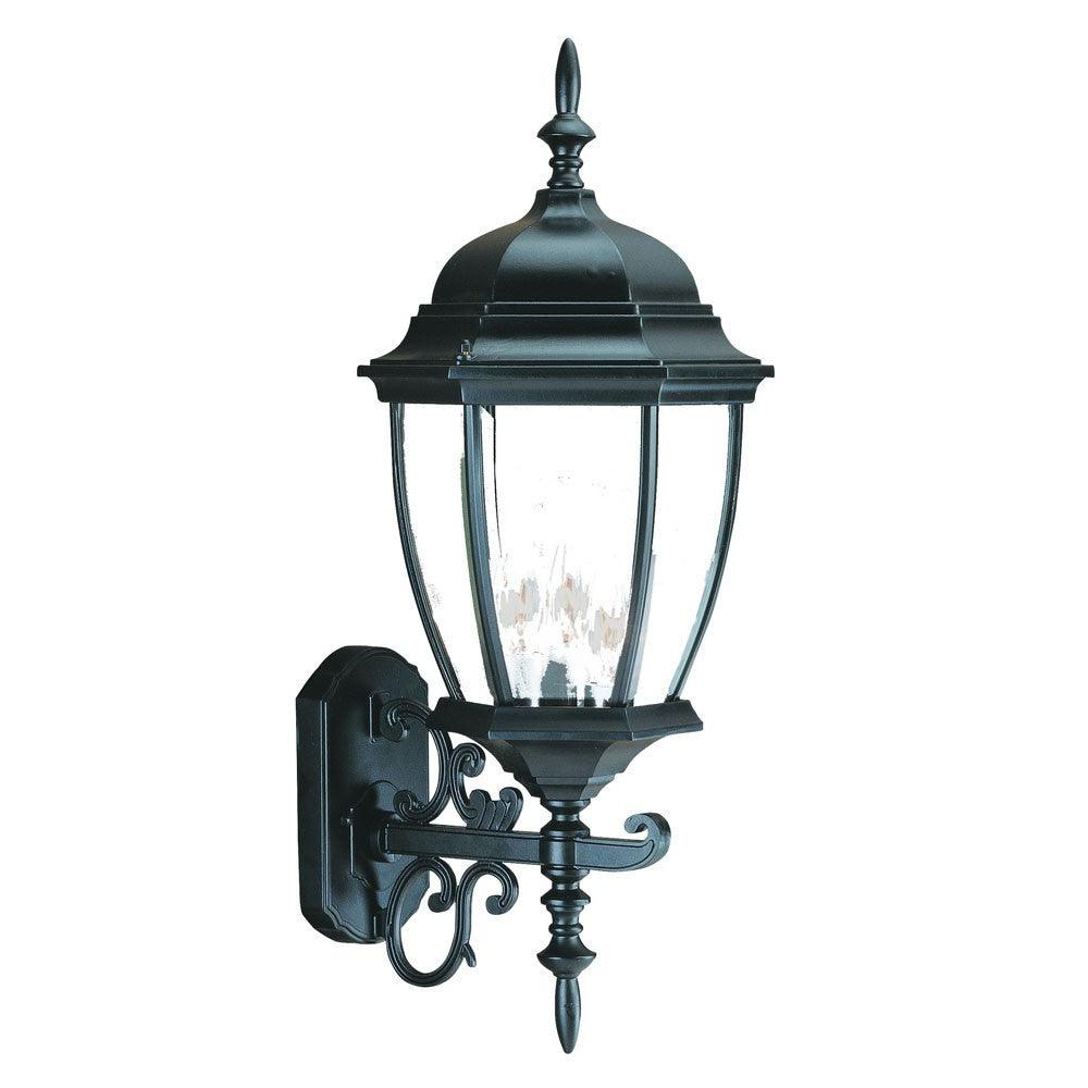 Matte Black Ornamental Lantern Wall Light - AFS