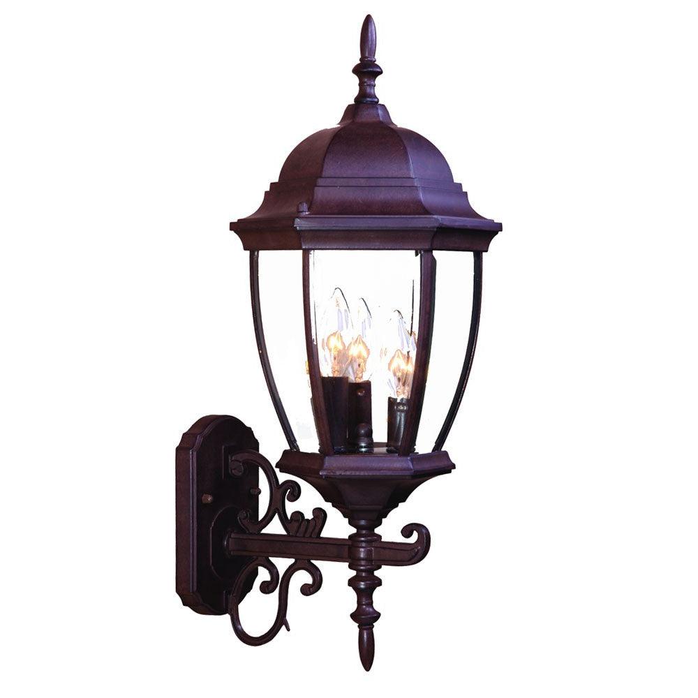 Dark Brown Ornamental Lantern Wall Light - AFS