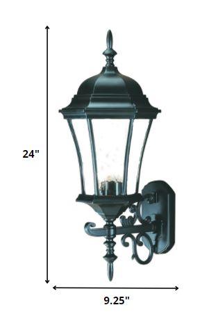 Matte Black Ornamental Carousel Lantern Wall Light - AFS