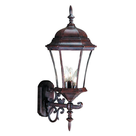 Dark Brown Ornamental Carousel Lantern Wall Light - AFS