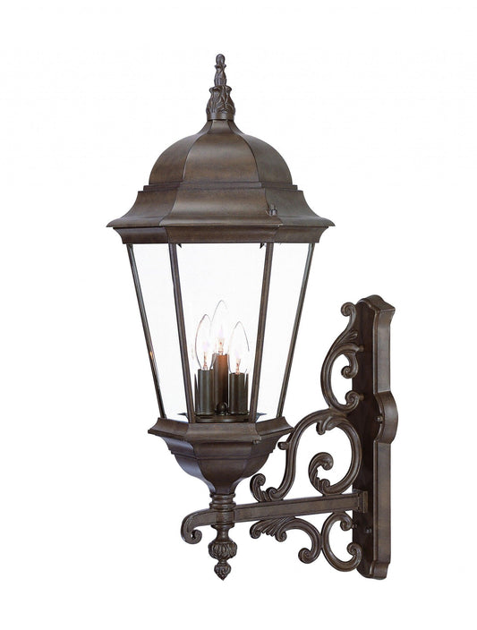 Richmond 3-Light Burled Walnut Wall Light - AFS