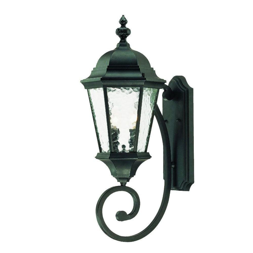 Two Light Matte Black Carousel Lantern Wall Light - AFS