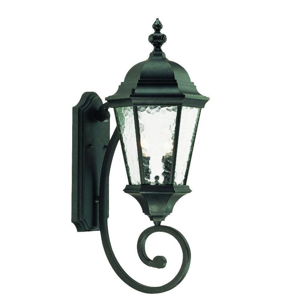 Two Light Matte Black Carousel Lantern Wall Light - AFS