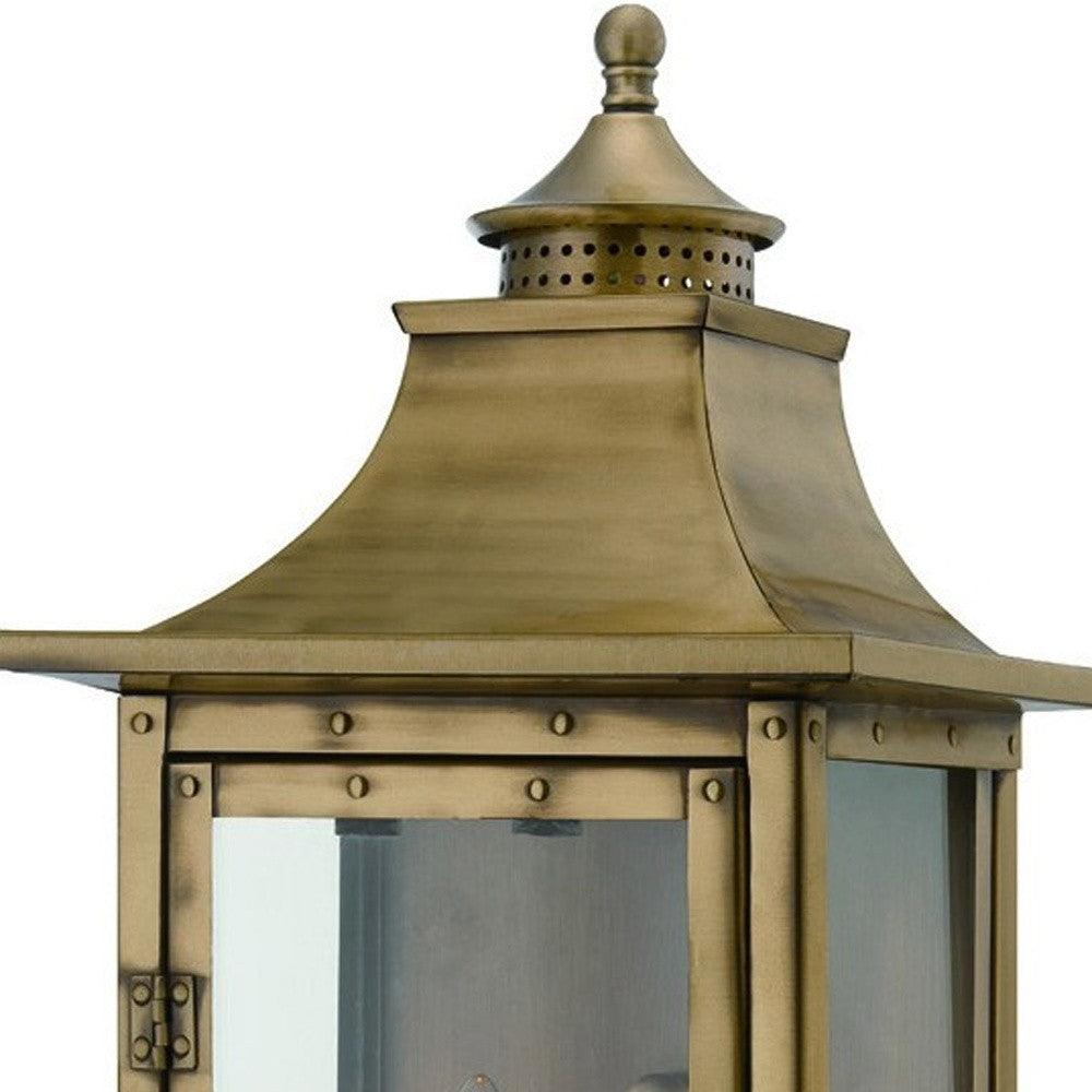 St. Charles 2-Light Aged Brass Wall Light - AFS