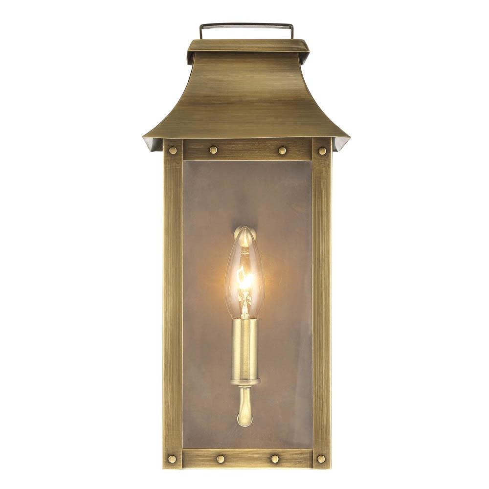 Manchester 1-Light Aged Brass Pocket Wall Light - AFS