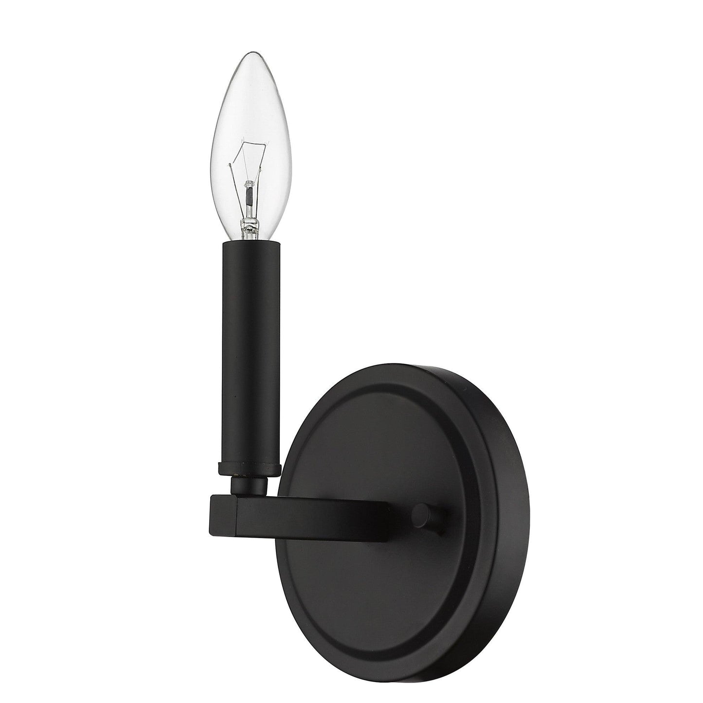 One Light Matte Black Wall Sconce - AFS