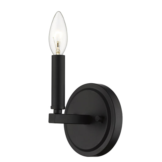 One Light Matte Black Wall Sconce - AFS