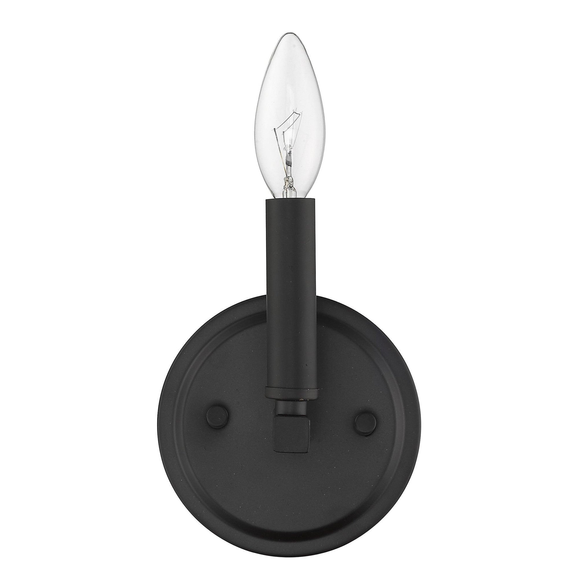 One Light Matte Black Wall Sconce - AFS