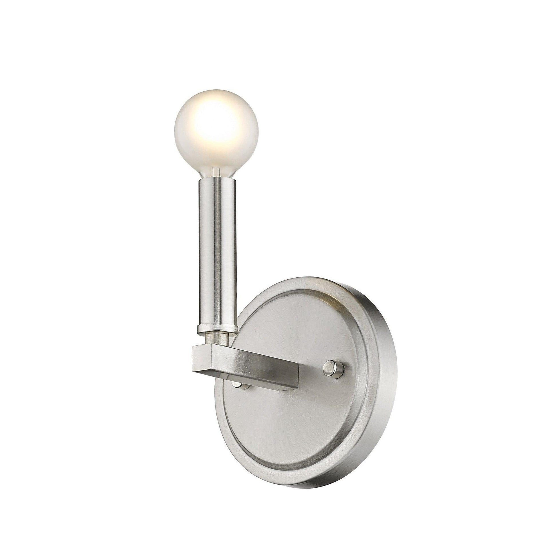 One Light Silver Wall Sconce - AFS