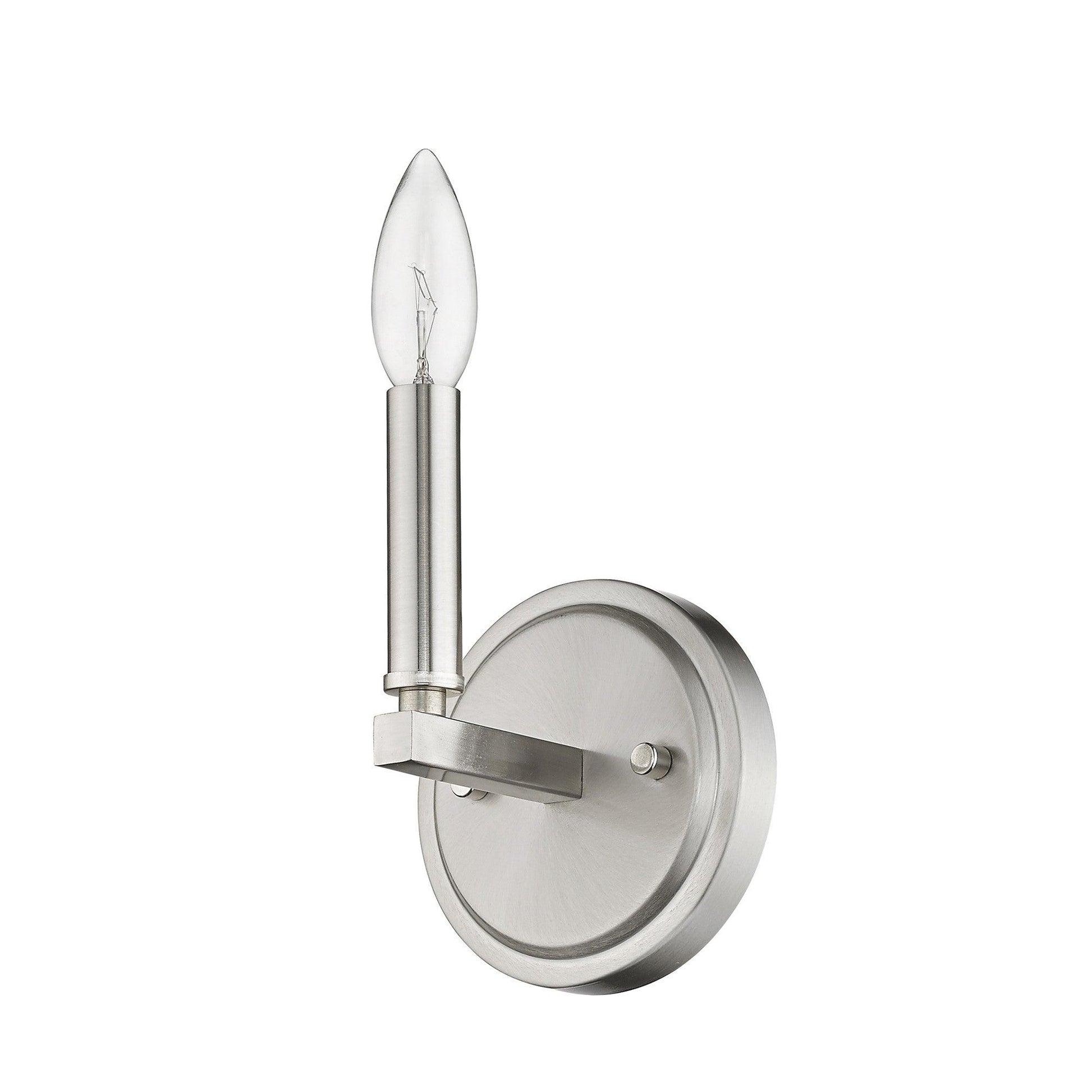 One Light Silver Wall Sconce - AFS