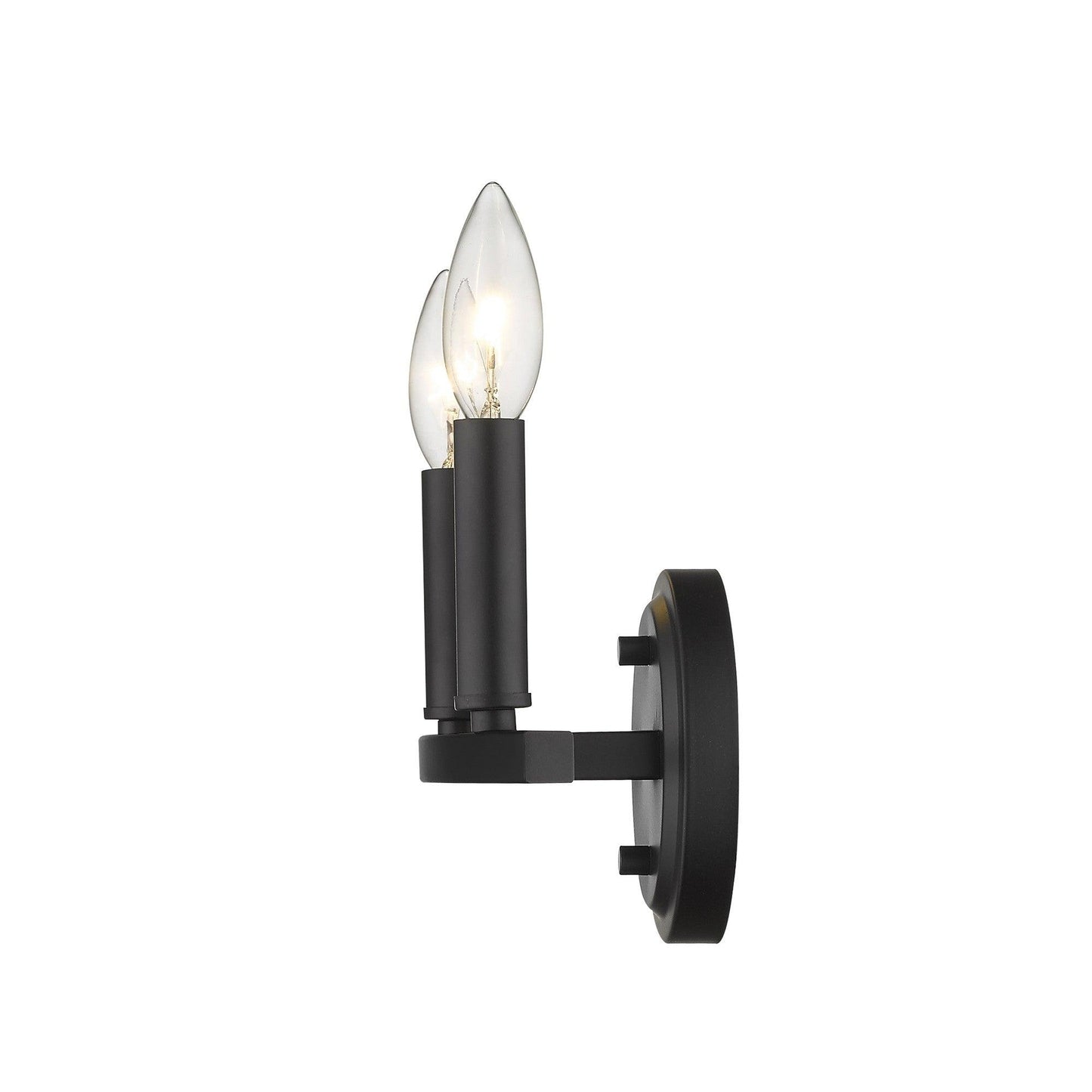 Two Light Matte Black Wall Sconce - AFS