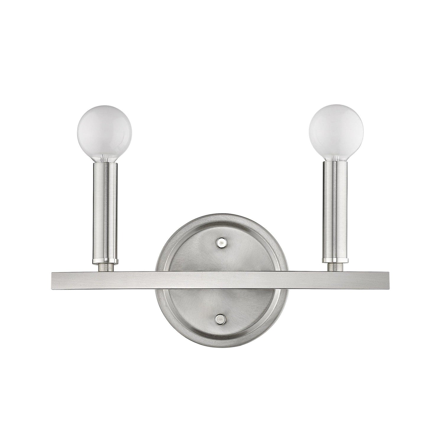 Two Light Silver Wall Sconce - AFS