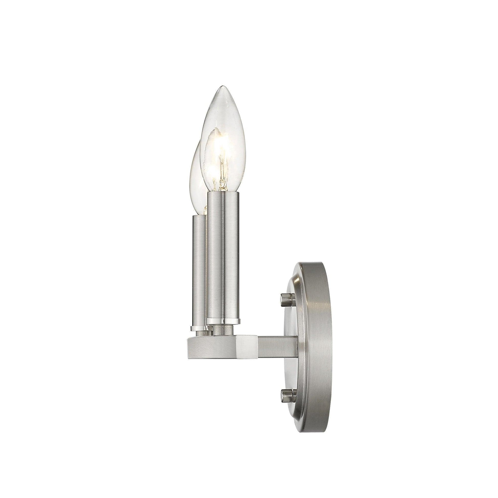 Two Light Silver Wall Sconce - AFS