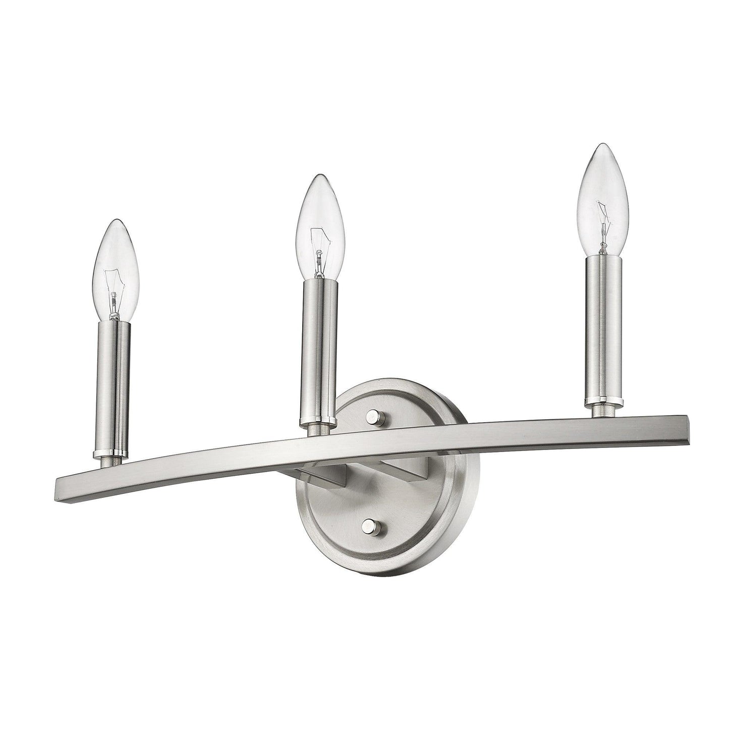 Three Light Silver Wall Sconce - AFS