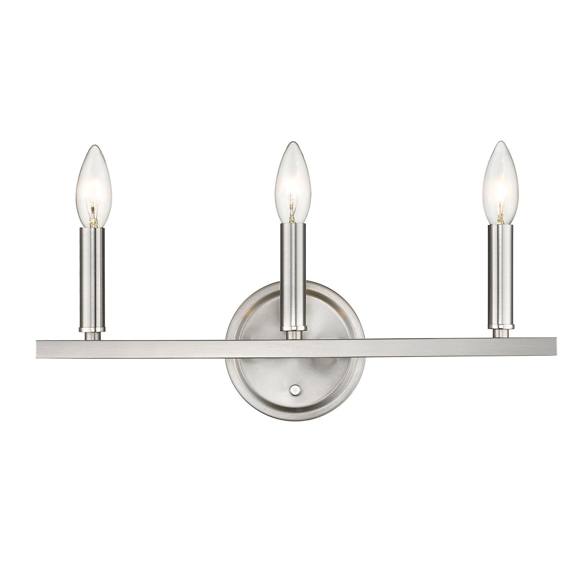 Three Light Silver Wall Sconce - AFS