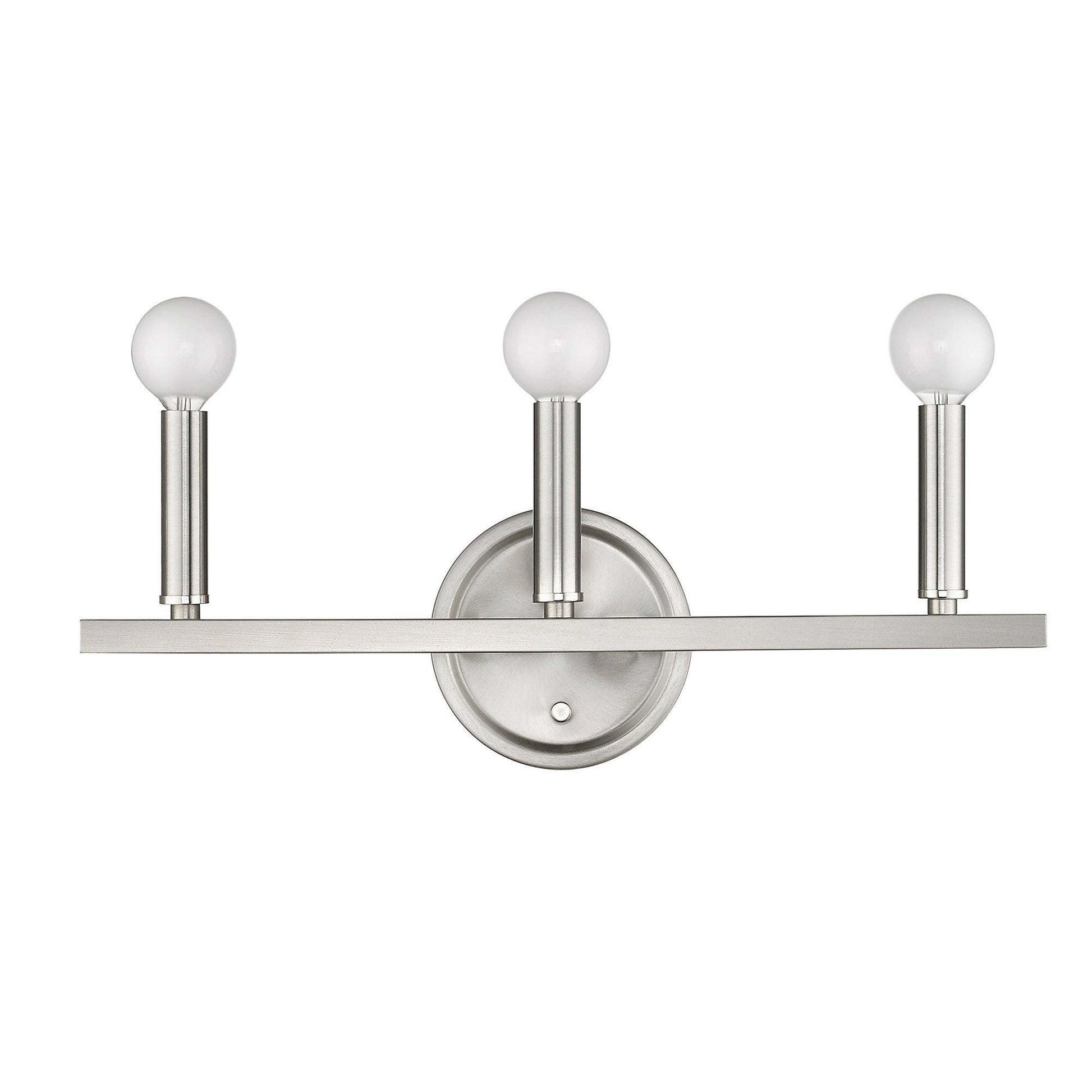 Three Light Silver Wall Sconce - AFS