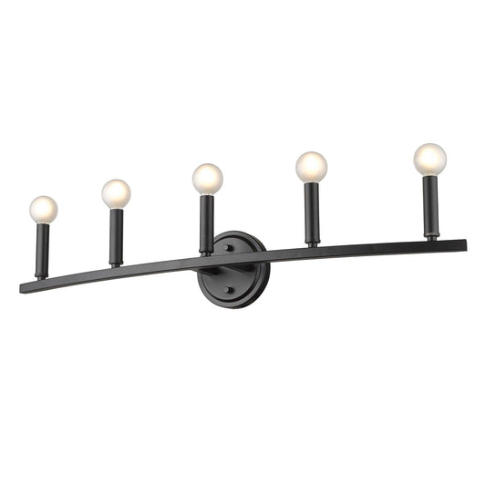 Sawyer 5-Light Matte Black Vanity - AFS