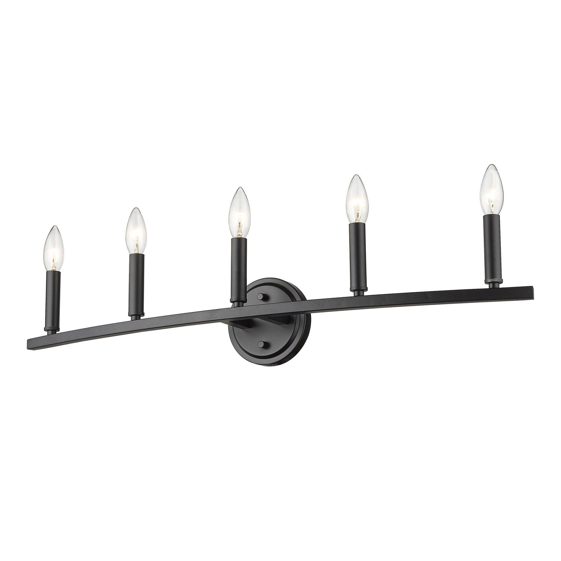 Sawyer 5-Light Matte Black Vanity - AFS