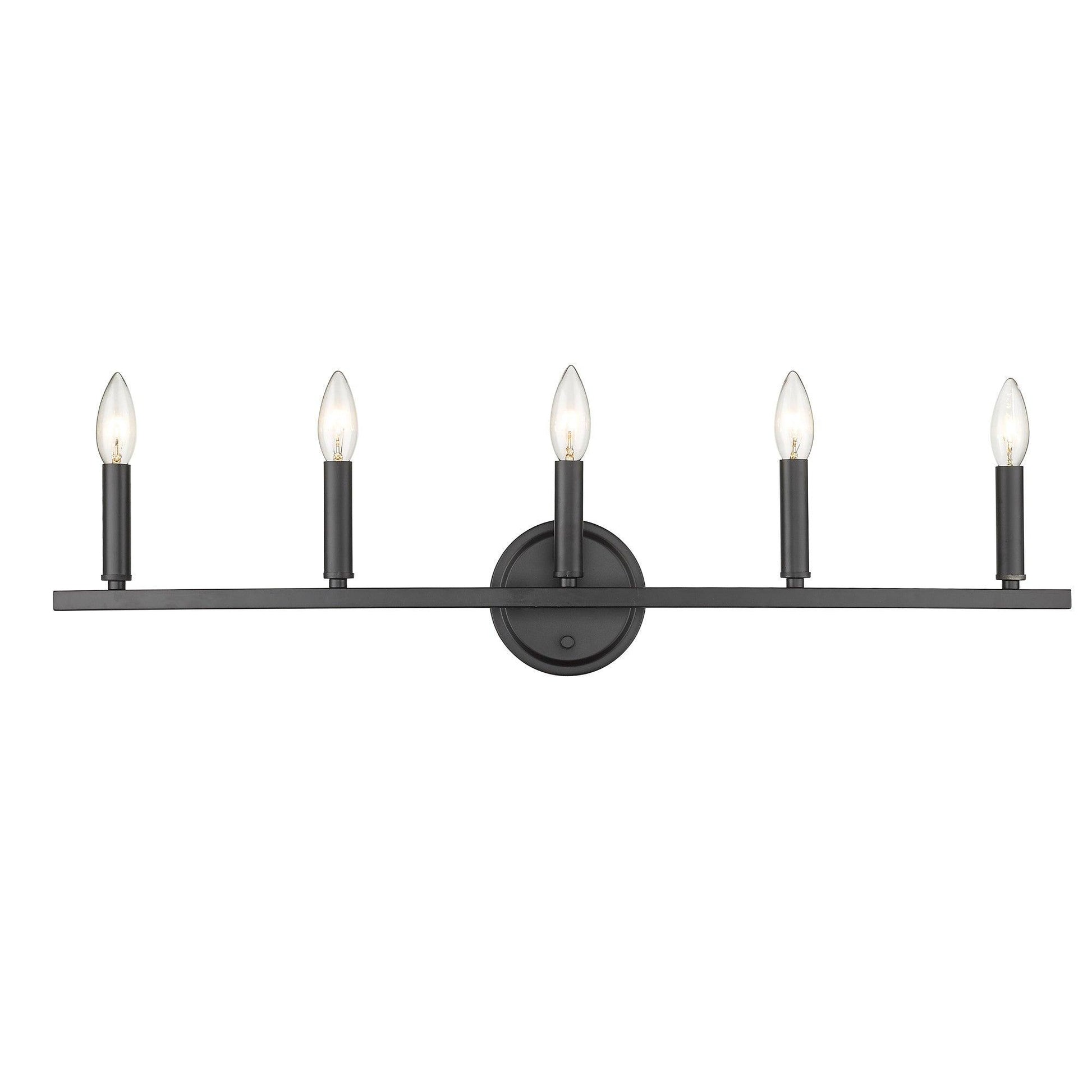 Sawyer 5-Light Matte Black Vanity - AFS