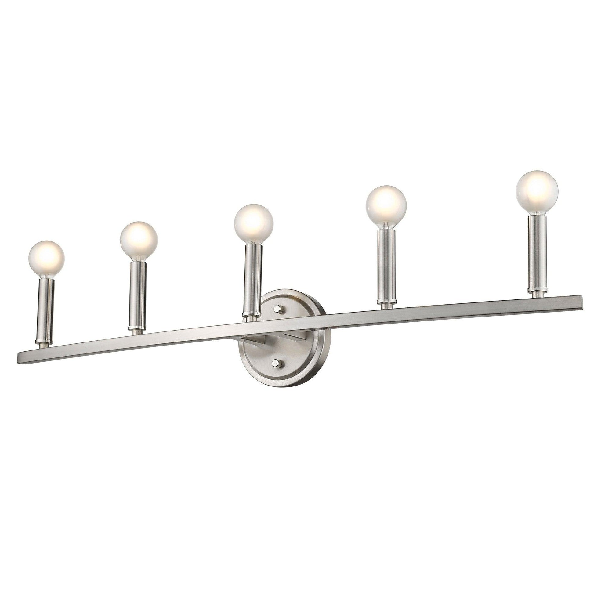 Sawyer 5-Light Satin Nickel Vanity - AFS