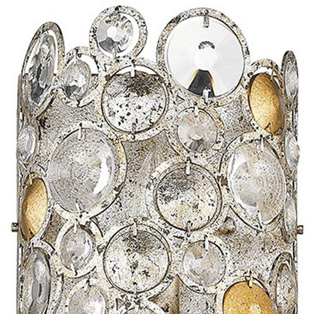 Vitozzi 3-Light Antique Silver Leaf Sconce - AFS