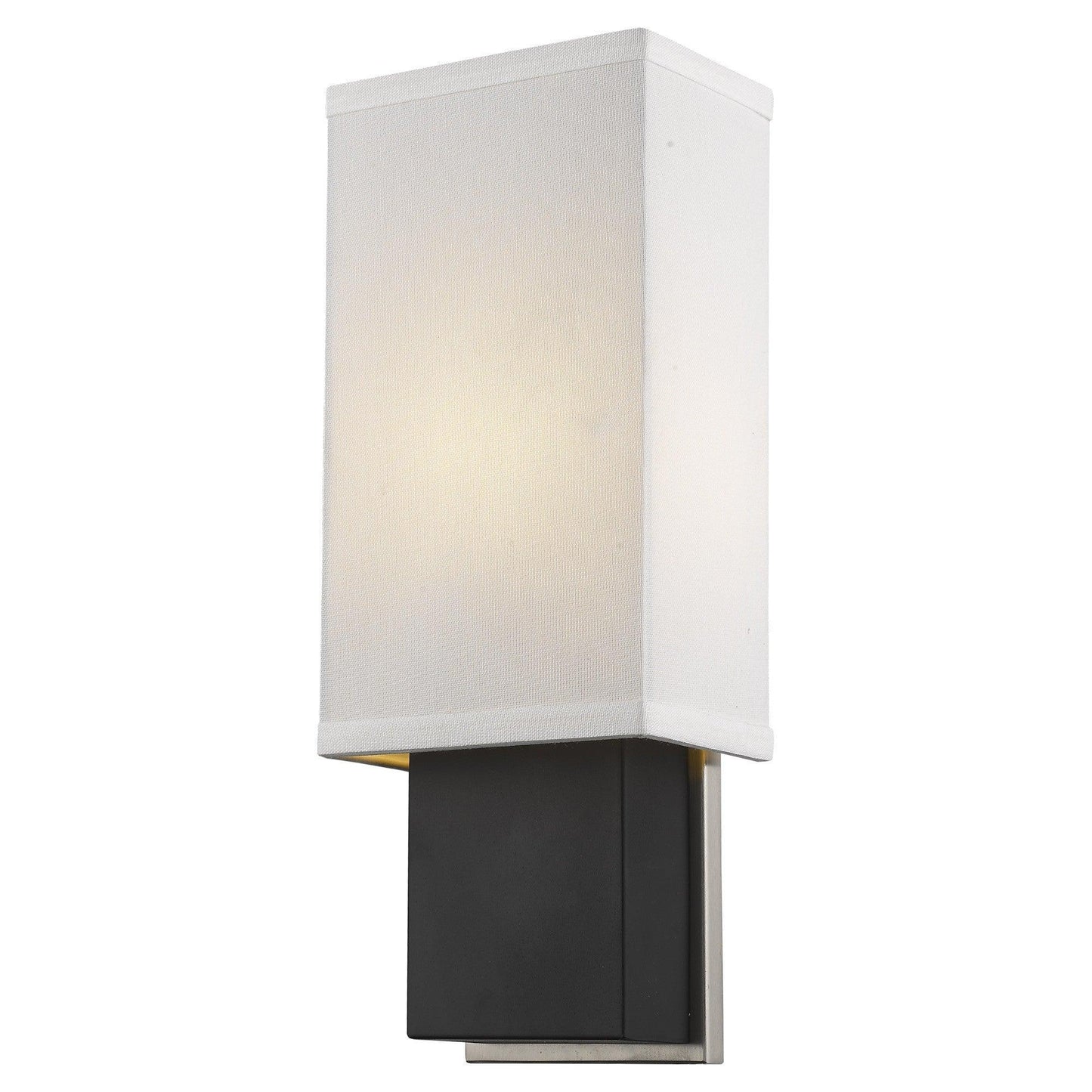 Rectangular Wall Sconce with Linen Fabric Shade - AFS