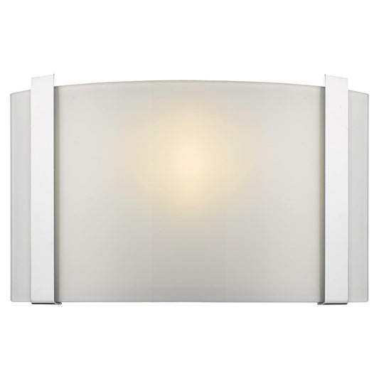 Polished Chrome Wall Sconce with Frosted Glass Shade - AFS