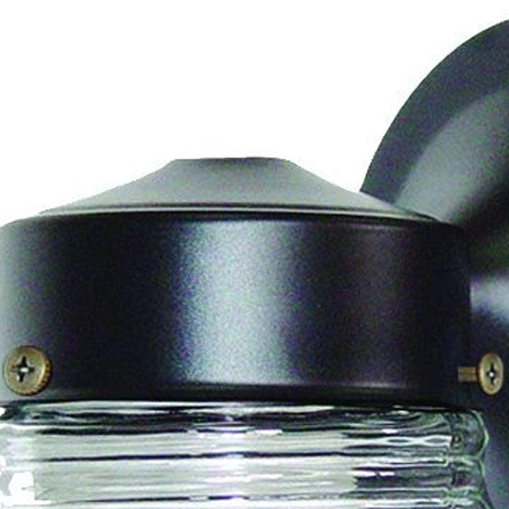 Black Standard Jelly Jar One Light Outdoor Wall Light - AFS