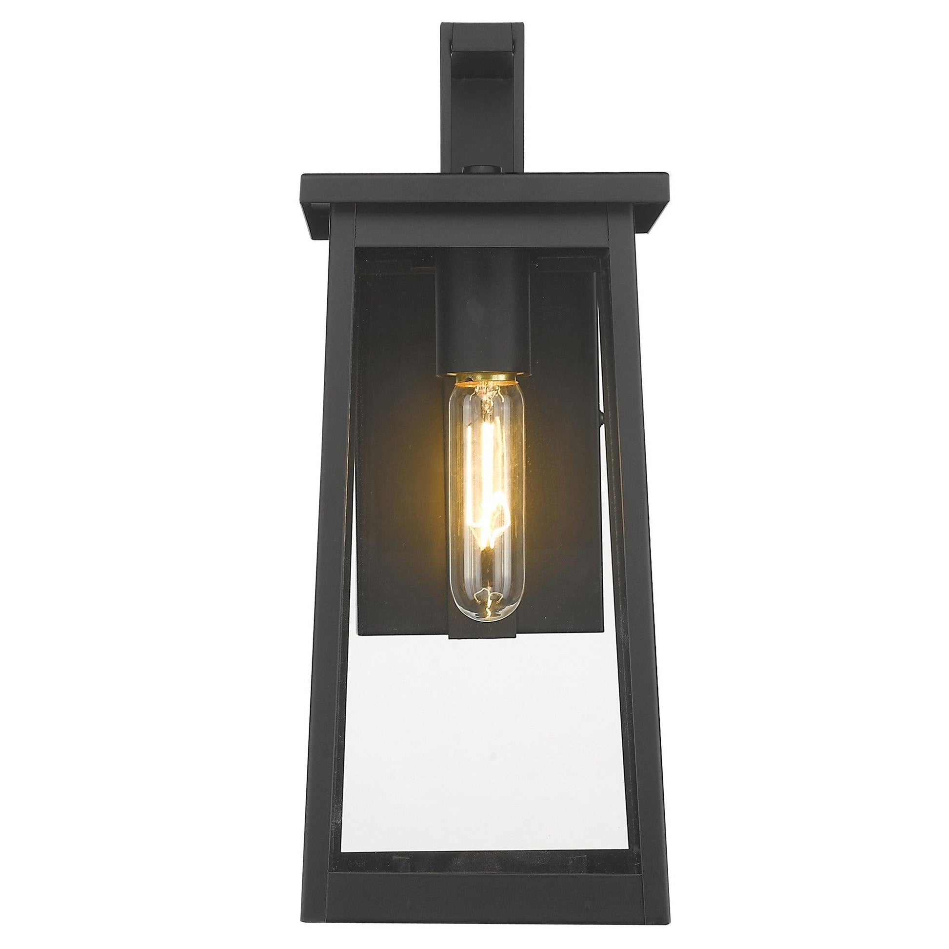 Black Contempo Elongated Outdoor Wall Light - AFS