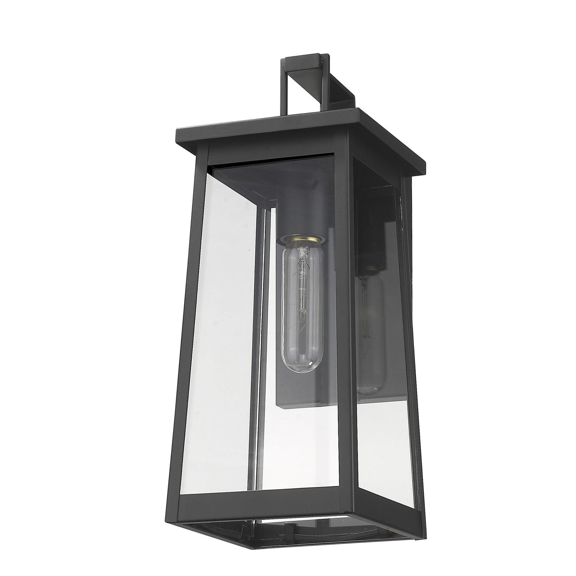 Black Contempo Elongated Outdoor Wall Light - AFS