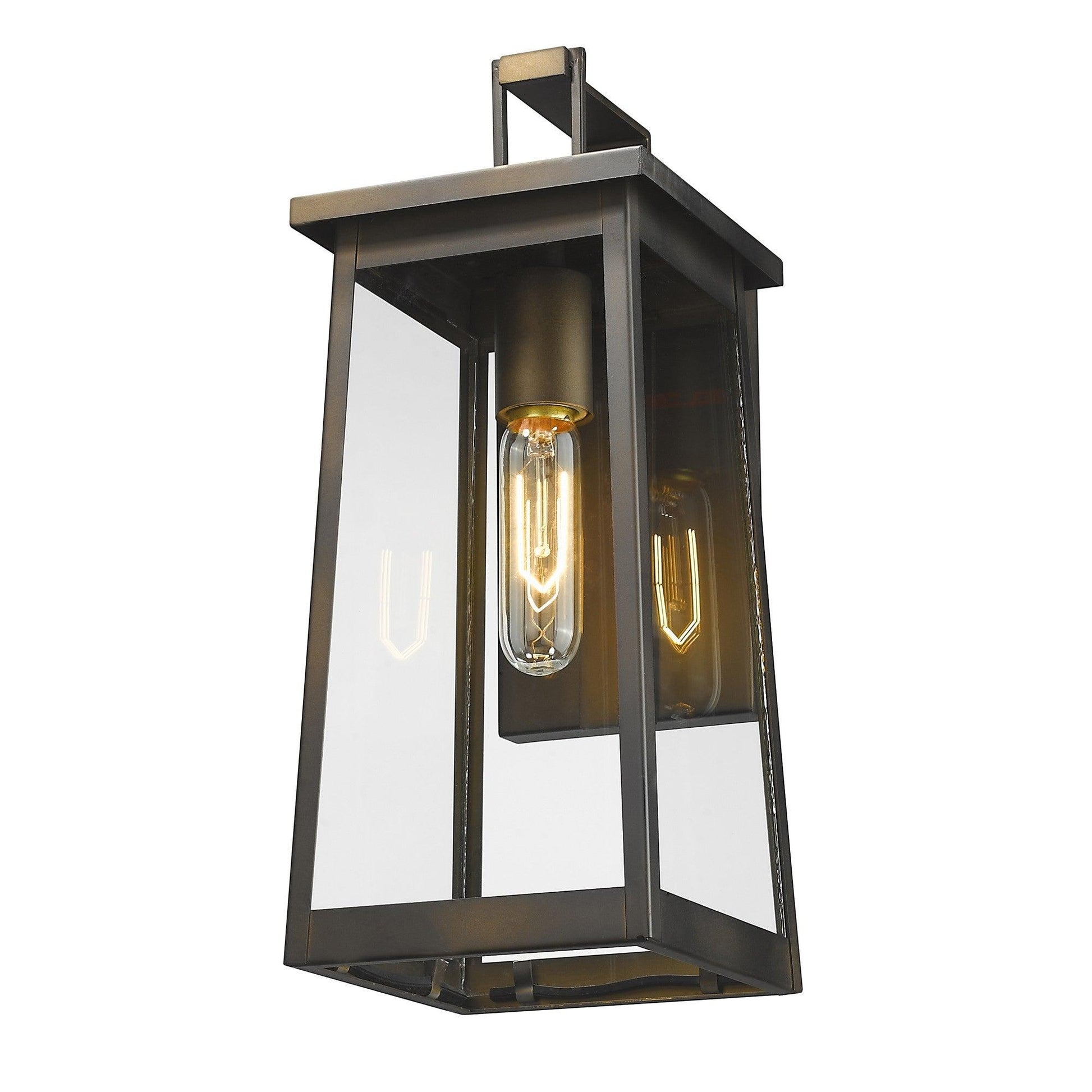 Burnished Bronze Contempo Elongated Outdoor Wall Light - AFS