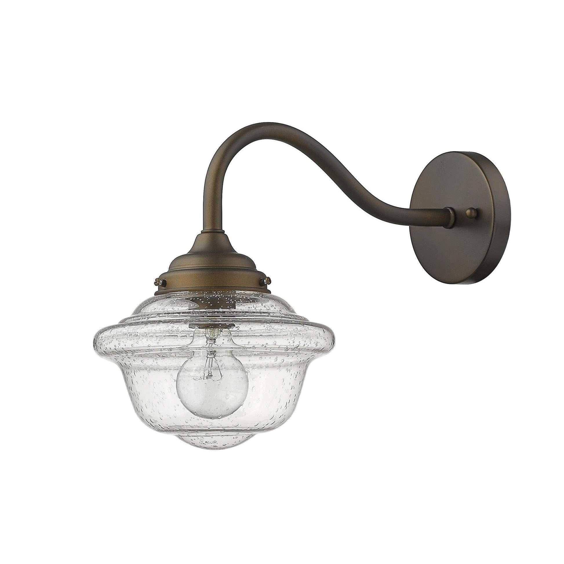 Burnished Bronze Vintage Schoolhouse Outdoor Wall Light - AFS