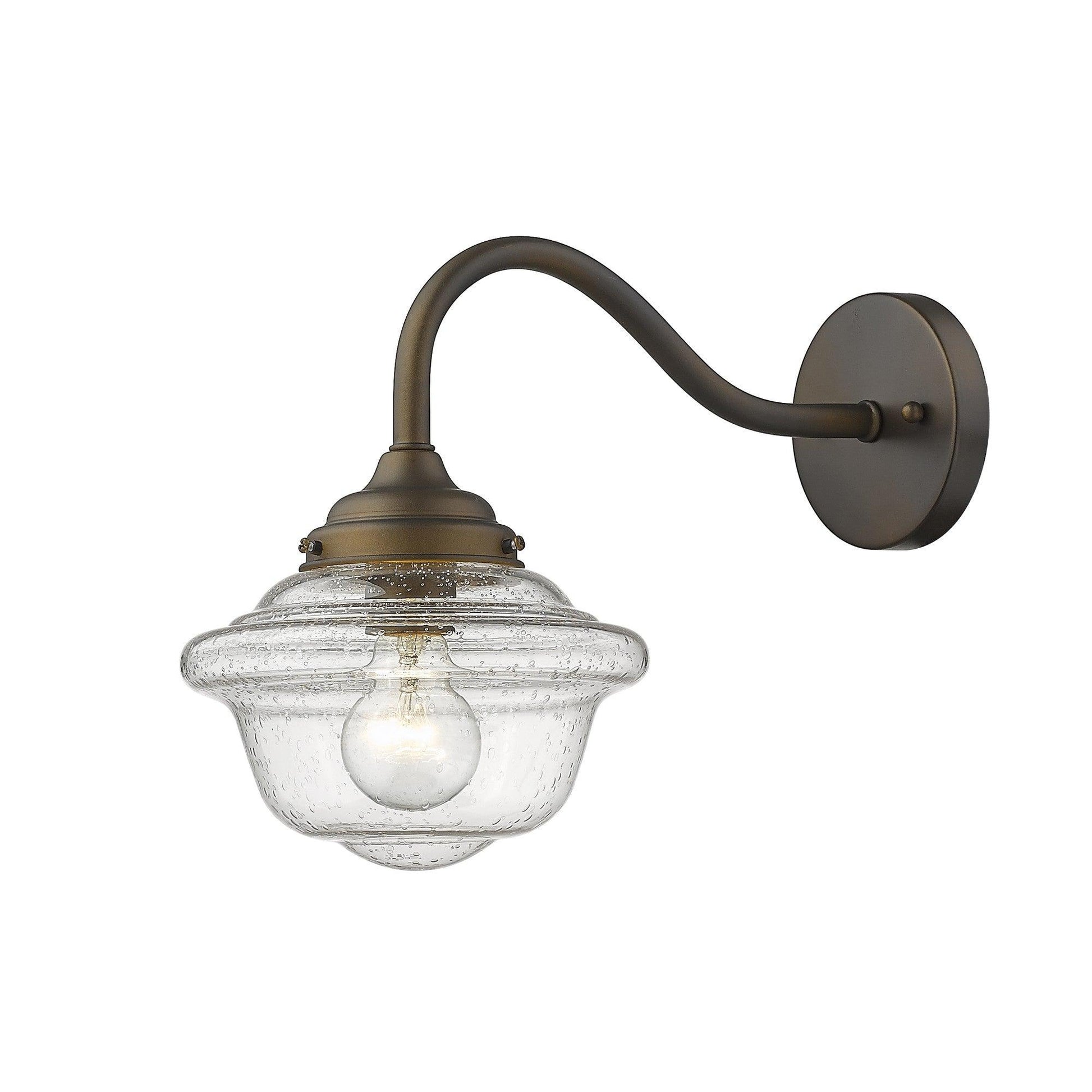 Burnished Bronze Vintage Schoolhouse Outdoor Wall Light - AFS