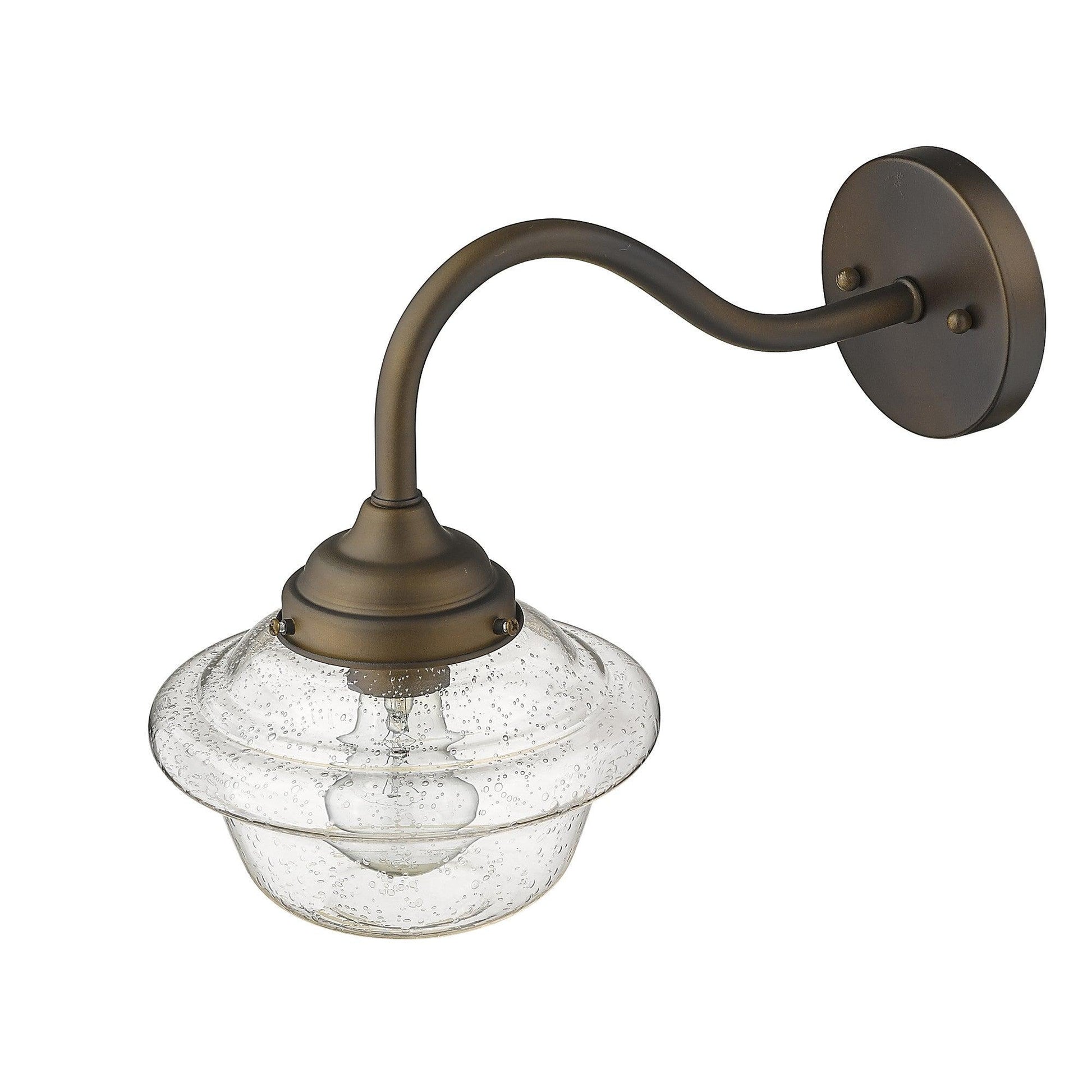 Burnished Bronze Vintage Schoolhouse Outdoor Wall Light - AFS