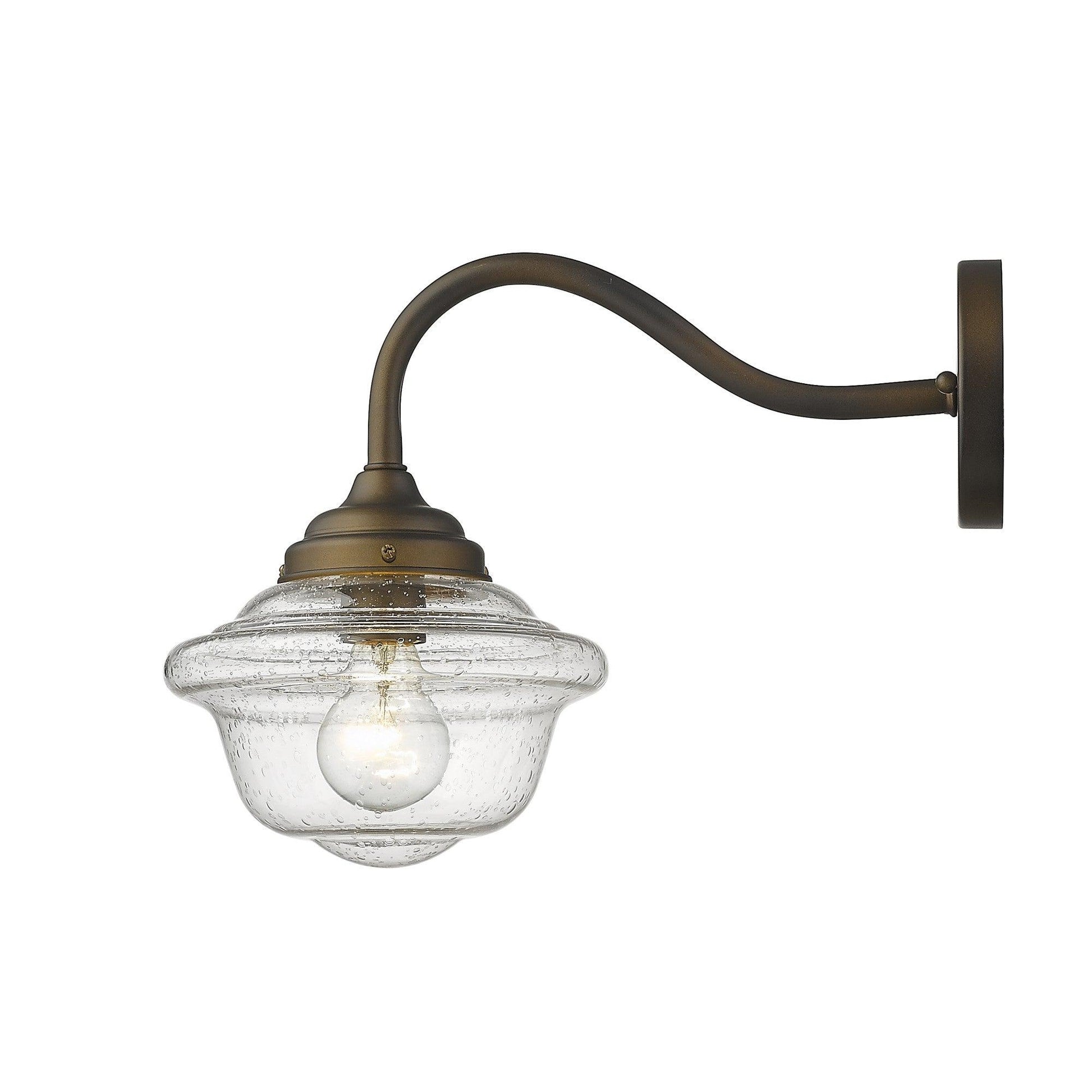 Burnished Bronze Vintage Schoolhouse Outdoor Wall Light - AFS