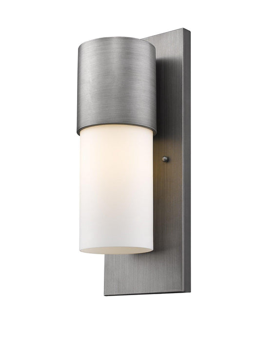 Contemporary Brushed Silver and White Wall Light - AFS