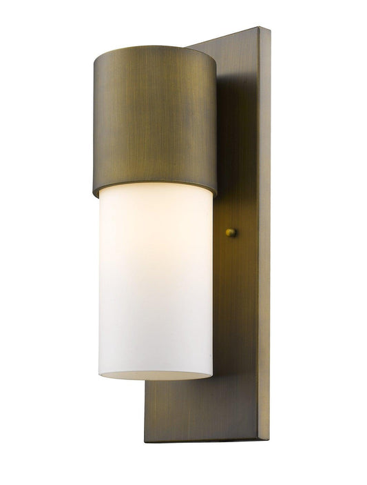 Contemporary Brushed Gold and White Wall Light - AFS