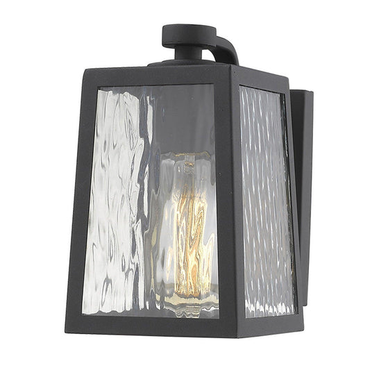 Matte Black glass panels Outdoor Wall Light - AFS