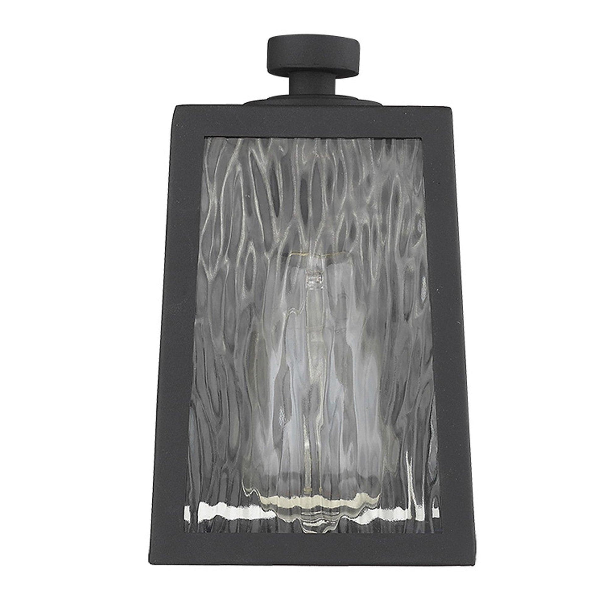 Matte Black glass panels Outdoor Wall Light - AFS