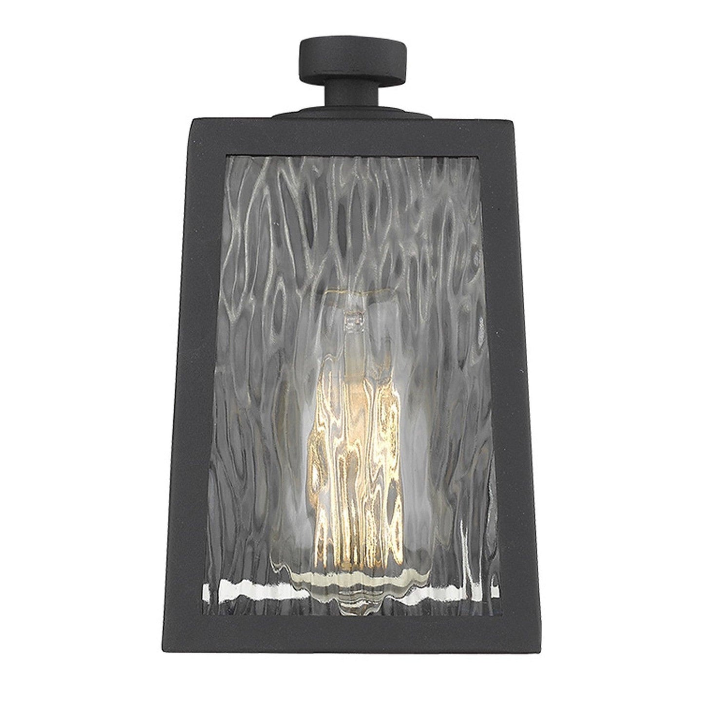 Matte Black glass panels Outdoor Wall Light - AFS