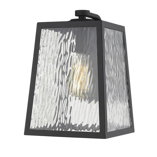 Hirche 1-Light Matte Black Wall Light - AFS