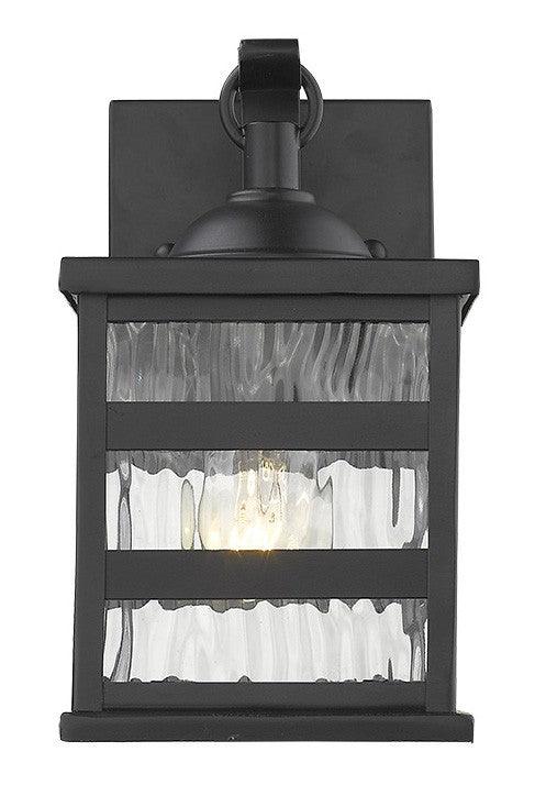 Glass panel Matte Black Outdoor Cage Light - AFS