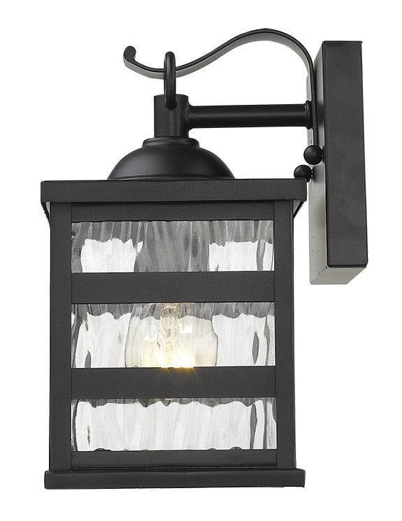 Glass panel Matte Black Outdoor Cage Light - AFS